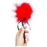 SECRETPLAY  RED MARABOU DUSTER
